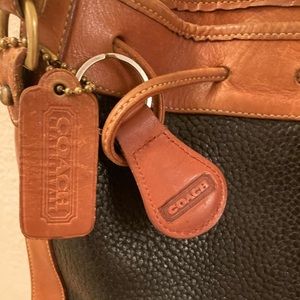 Vintage Coach Split Tone Leather Crossbody